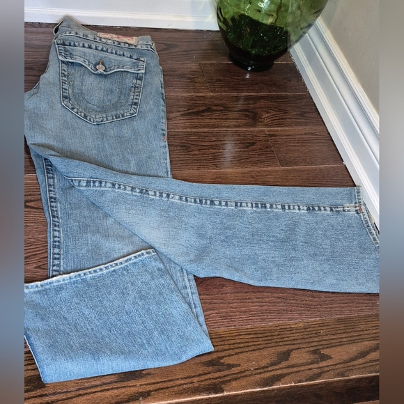 True Religion Sky Blue Bootcut Jeans - Picture 6 of 9
